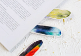 30 pcs/box Paper Feather Bookmarks