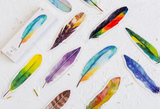 30 pcs/box Paper Feather Bookmarks