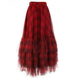 Curious Plaid Ruffle Skirt