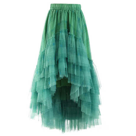 Curious Plaid Ruffle Skirt