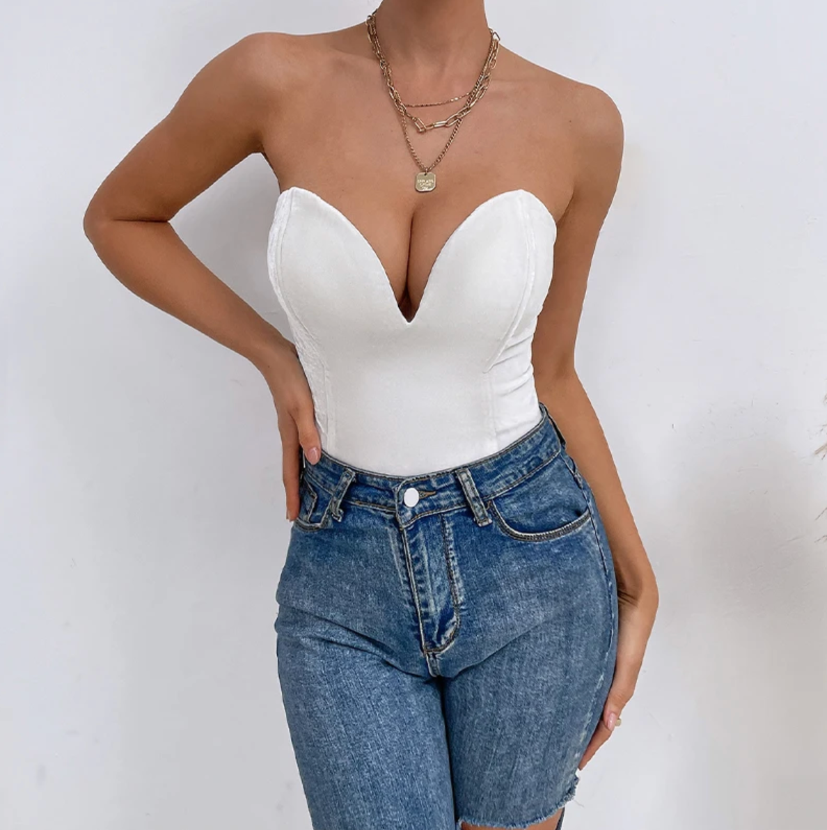 Velvet Baby-Cakes Strapless Backless Bodysuit