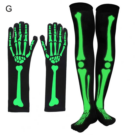 Glow in the Dark Skeleton Gloves and Socks