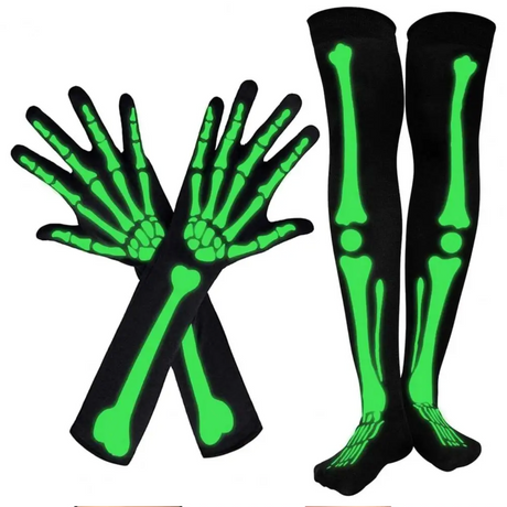 Glow in the Dark Skeleton Gloves and Socks