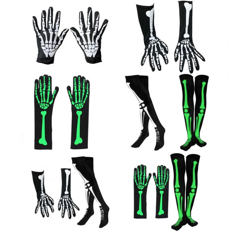 Glow in the Dark Skeleton Gloves and Socks