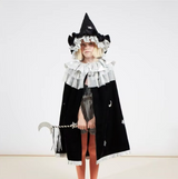 Stars and Moon Children's Halloween Costume Witch Matching Cloak and Hat