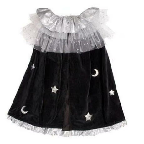 Stars and Moon Children's Halloween Costume Witch Matching Cloak and Hat