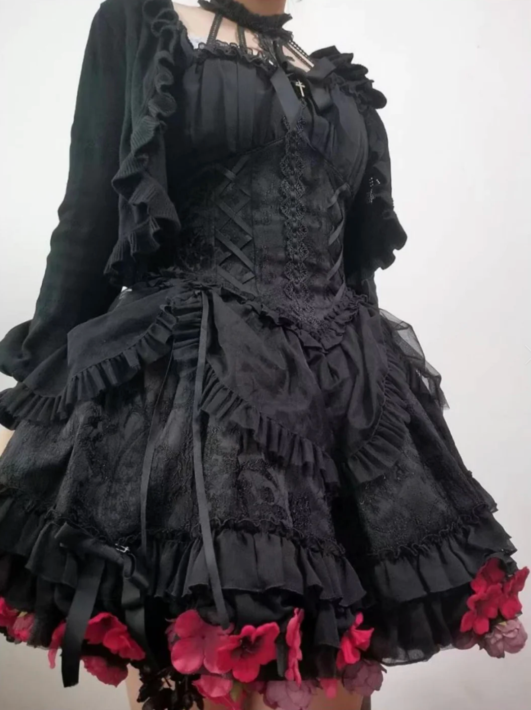 Handmade Flower Bomb Lolita Petticoat Skirt