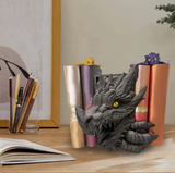 Dragon Book Shelf Decor Resin Book Holder For Fantasy Book Lovers