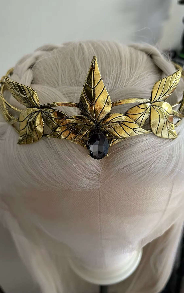 Tsarina Panra's Baroque Silver 7 Crystals Tiara Crown Princess Queen Diadem