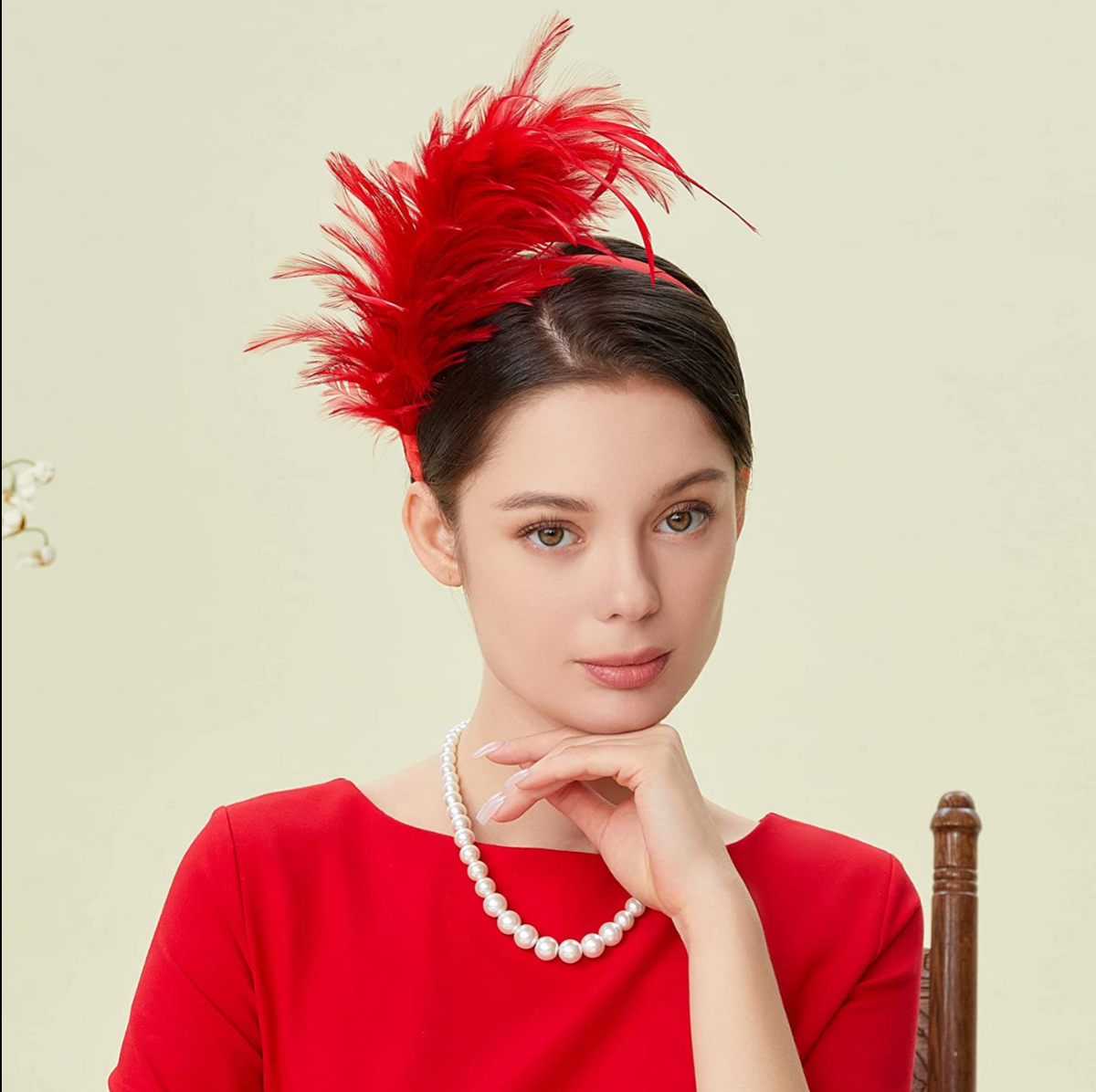 1920s Feather Fascinator Tea Party Headband