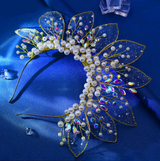 Queen Eliana's Crown Rhinestone Faux Pearls Headdress