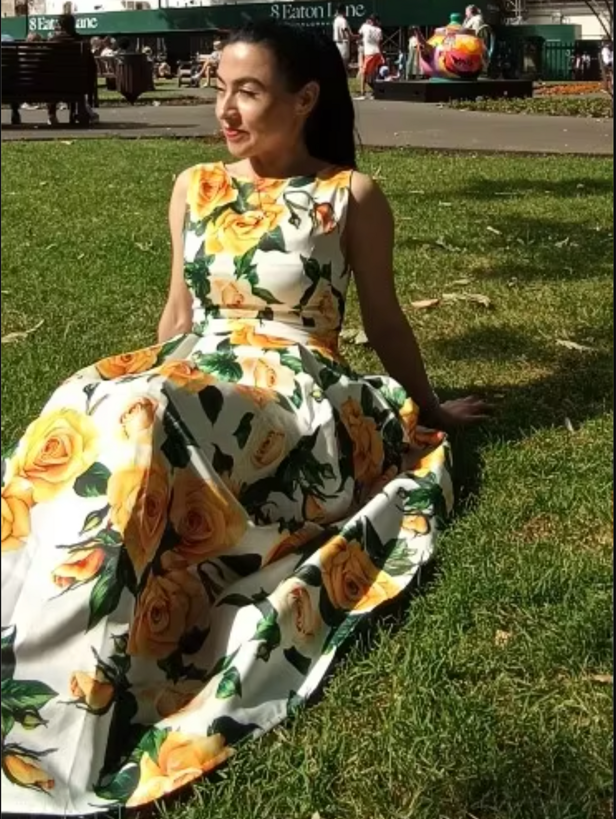 Spring Races Floral Tank Dress with Pockets