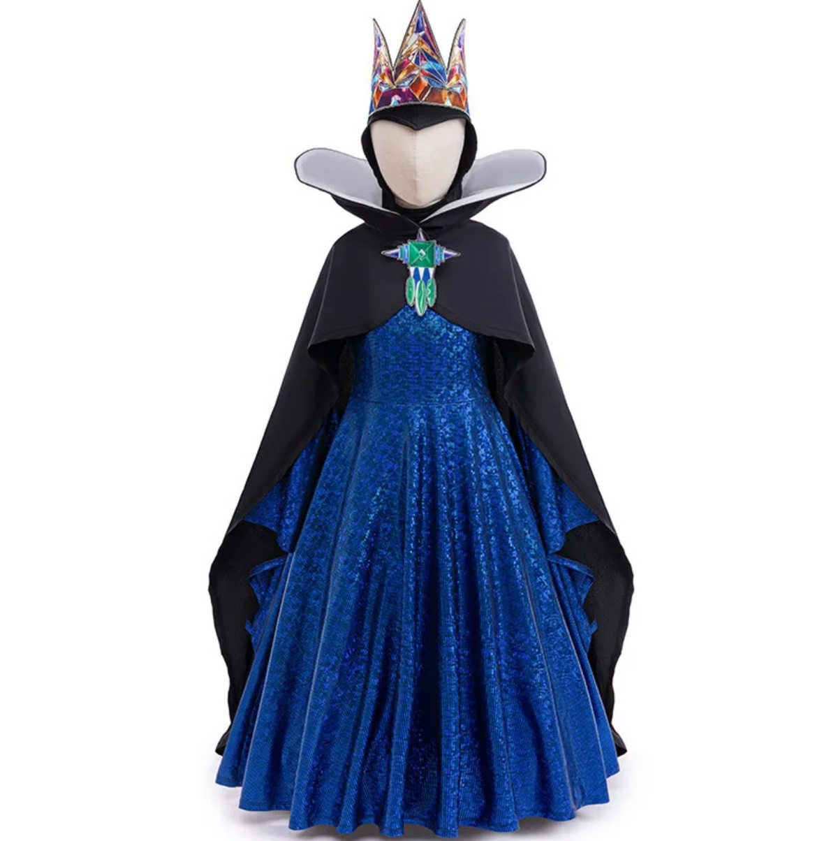 Evil Queen Girls Halloween Cosplay Snow White Costume 2-12Y