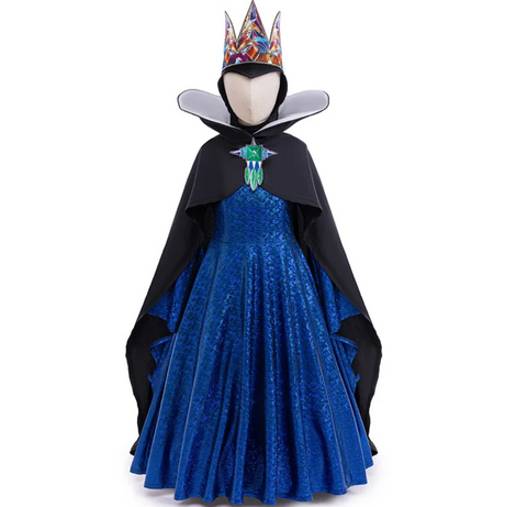 Evil Queen Girls Halloween Cosplay Snow White Costume 2-12Y