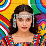 Kazakh Forehead Chain Silver Tassel Headband