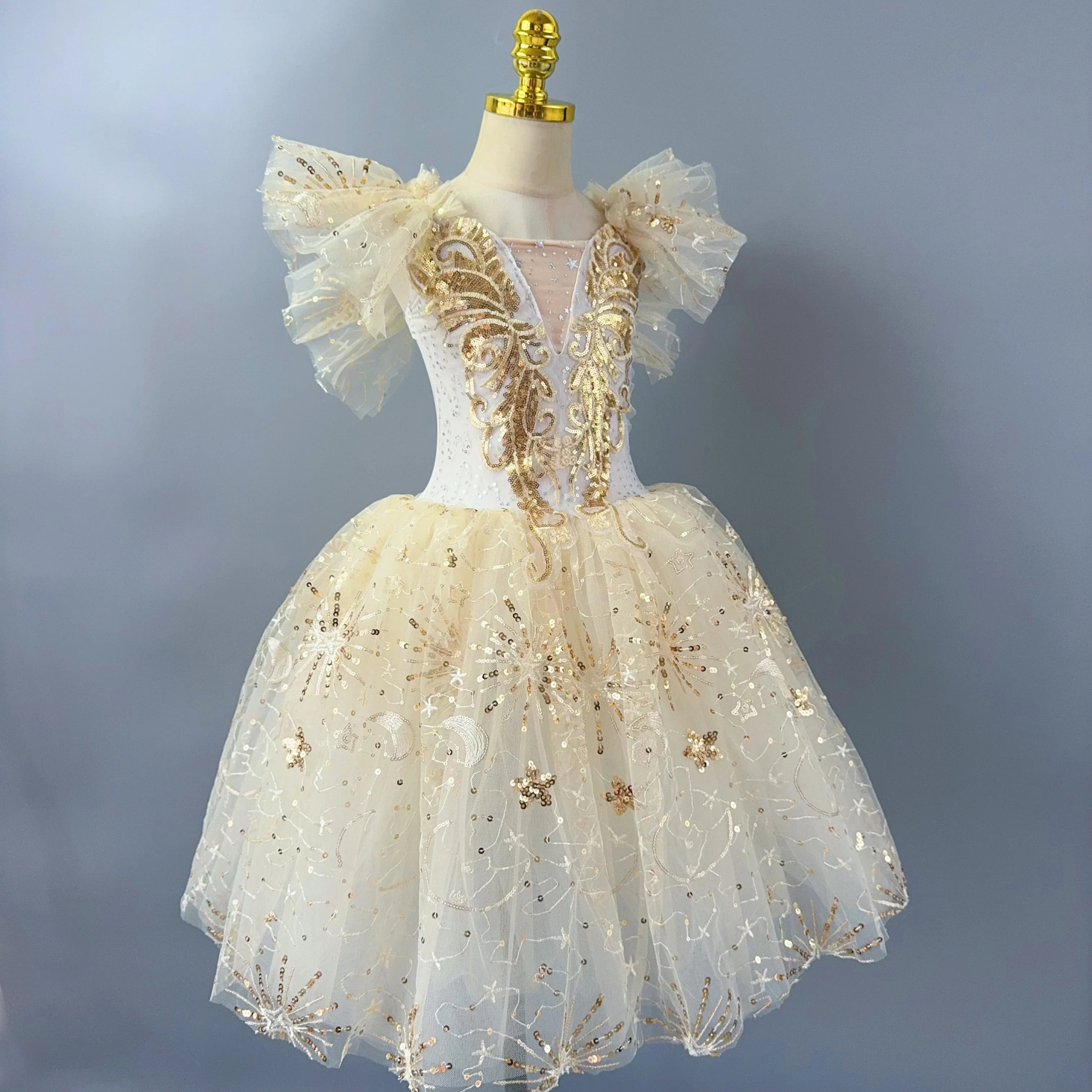 Fairy Tale Princess Gold Sequin Ballet Long and Short Tutu Dresses Dan Woodland Gatherer Fairy Tale Princess Gold Sequin Ballet Long and Short Tutu Dresses Dan Woodland Gatherer