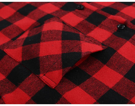 Woodsman Slim-fit Brushed Flannel Plaid Shirts 13 Colours