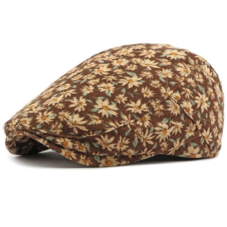 Winter Florals Cabbie Beret Caps