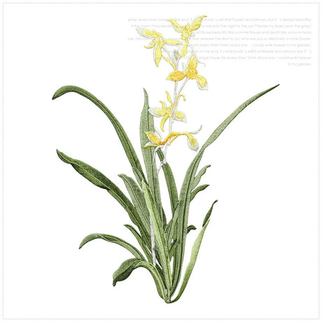 Orchid Flower Iron on Applique Floral Patch DIY Craft 19 X 24.5CM