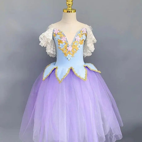 Fairy Tale Performance Ballet Long Tutu Dress Dance Costume