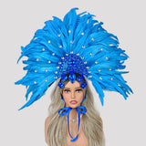 Carnival Feather Headdress Festival Costume Accessories