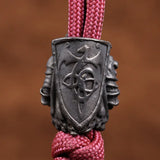 Vicissitudes Templar Knight Brass Crusader Armor Paracord Beads Lanyard Dreadlock Beard Bead