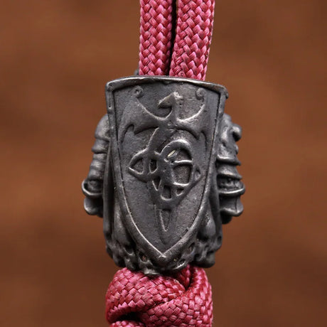 Vicissitudes Templar Knight Brass Crusader Armor Paracord Beads Lanyard Dreadlock Beard Bead