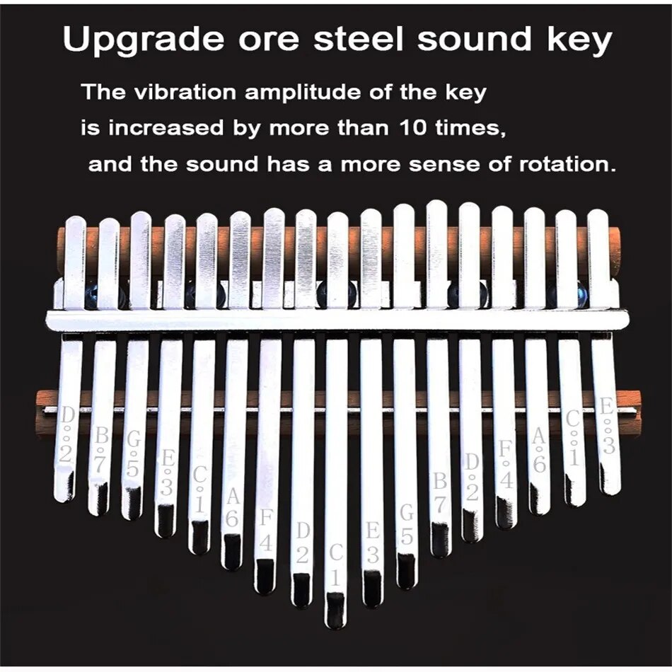 Kalimba Thumb Piano 17 Keys Mahogany Wood Musical Instrument