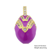 Enamel Easter Egg Pendants 18K Gold Plated Charms For DIY Earrings Necklaces Jewellery Making