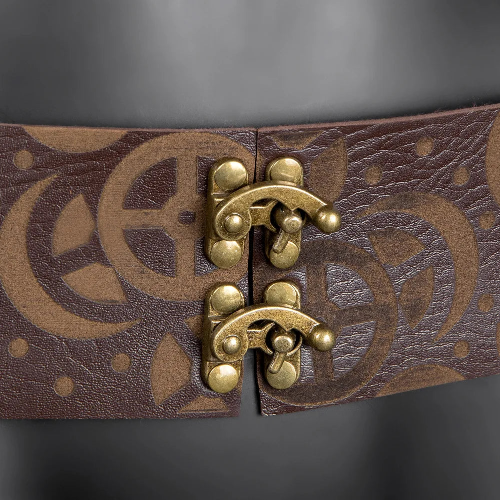 Steampunk Winged Shoulder Armour Leather Bracers Cosplay Costumes