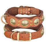 Roman's Genuine Leather Dog Collar Medieval Cosplay Pet Accessories