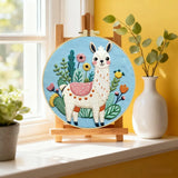 Alpaca Llama 20X20CM/15X15CM DIY Embroidery Kit for Beginners