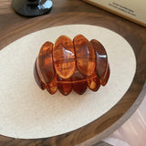 Smudged Oval Acrylic Elastic Bangles Bracelets