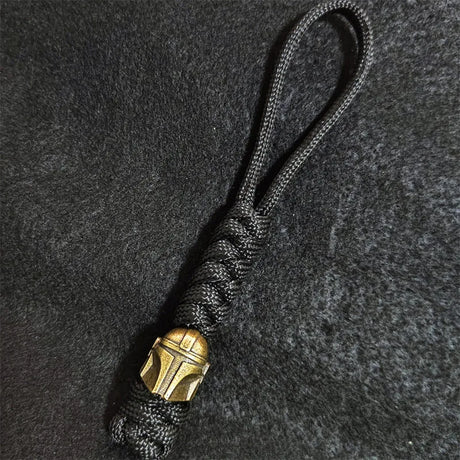 Brass Spartan Warrior Helmet Paracord Beads Lanyard Dreadlock Beard Bead