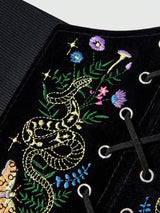 Woodland Velvet Embroidered Waist Belt Ren Fair Wear