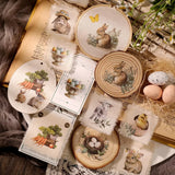 2 Sheet Easter RUB ON Transfer Stickers Cute Bunny Egg Flower Stickers DIY Scrapbooking Craft