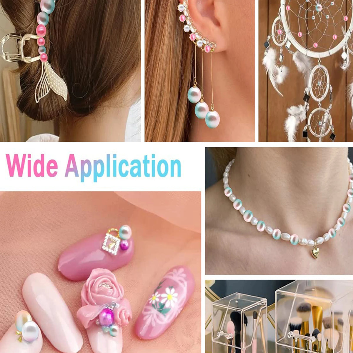 1890pcs Acrylic Mermaid Beads Kit for Jewellery Making DIY Bracelets