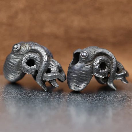 Octopus Brass Paracord Beads Lanyard Charm Dreadlock Beard Bead