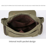 Poppies Print Canvas Shoulder Bag Crossbody Messenger Bag