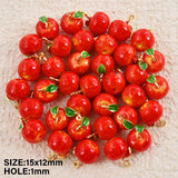 5pcs Christmas Charm Enamel Apple Socks Bell DIY Pendant Charms For Jewelry Making Keychain Earrings Bulk Handmade Material Gift