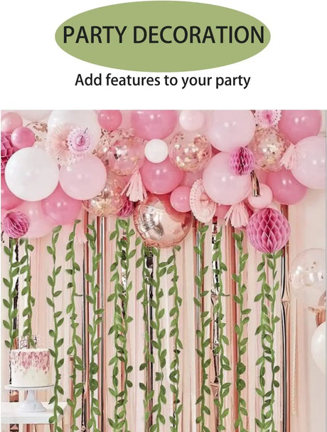 20M Leaf Ribbon Green Vine Garland Ribbon DIY Crafts Gift Wrapping