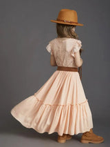 Flower Girls Lace Maxi Photo Shoot Dress