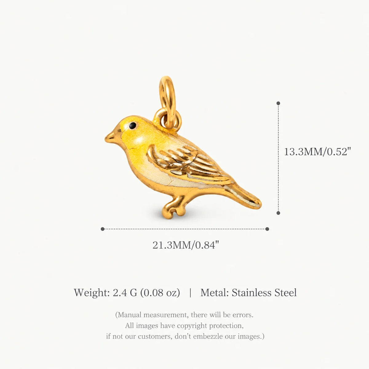 Enamel Bird Pendant Charms Necklace Bracelet DIY Jewellery Making Findings