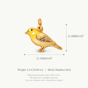 Enamel Bird Pendant Charms Necklace Bracelet DIY Jewellery Making Findings