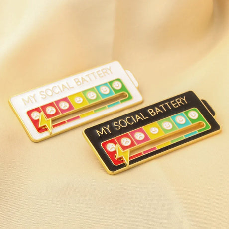 My Social Battery Lapel Pins Enamel Pin