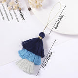 1/2pcs Cotton Tassels for Crafts Tri-Layered Tassels with Hanging Loop for Crafts Jewelry Making Bookmark Clothing  Accessories