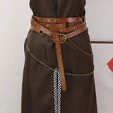 1 Piece Multi Wrap PU Belt with Chain Medieval Ranger Cosplay Belt