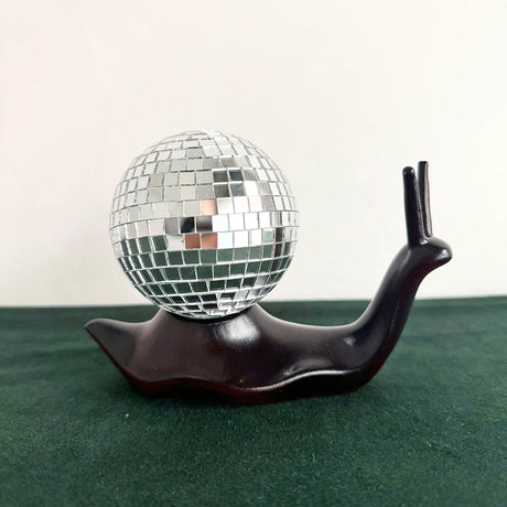 Disco Snail Mirror Ball Room Decor