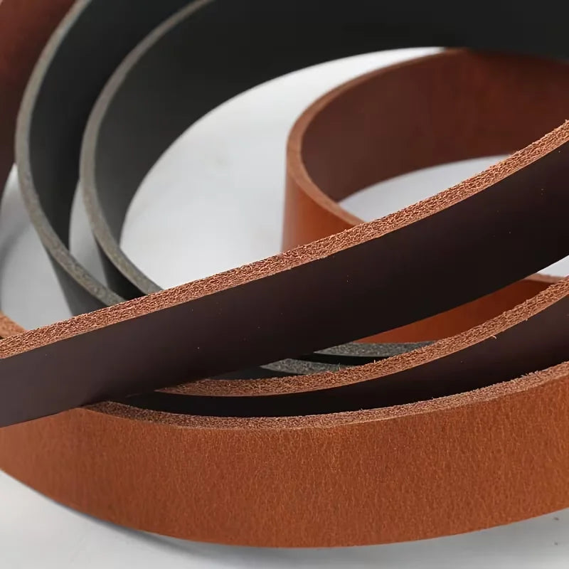 3.5mm Thick Tanned Leather Belt Strips Genuine Leather DIY Craft
