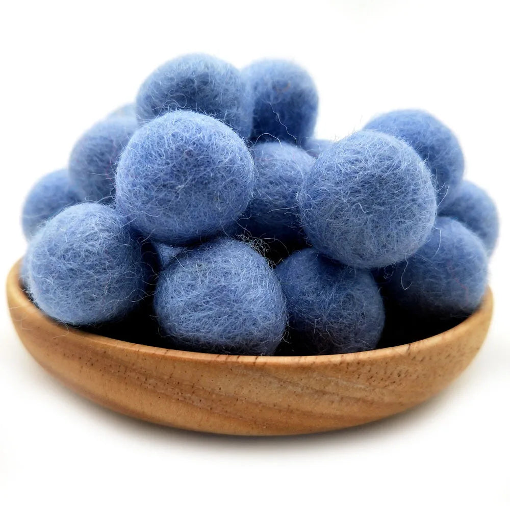 FIFTY 2cm Wool Felt Balls 100% Wool DIY Handmade Craft Supplies